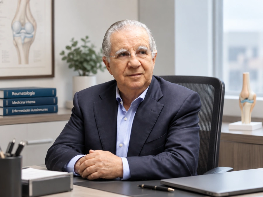 Dr. Lorenzo Valle Gómez durante consulta
